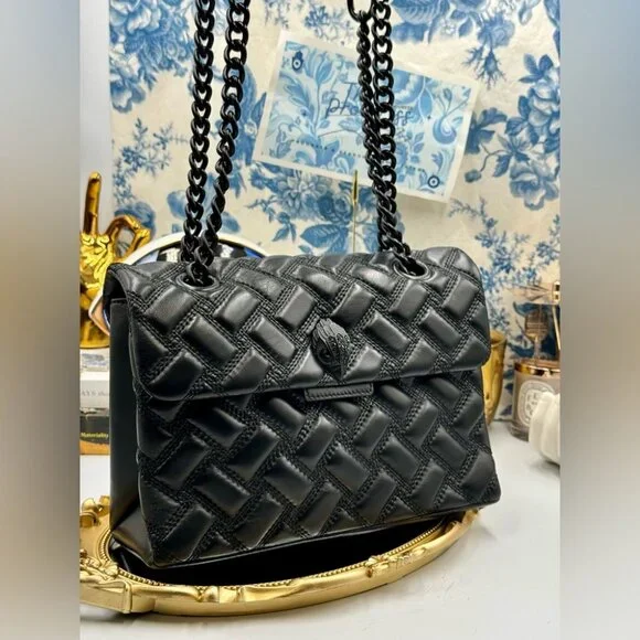 🆕 KURT GEIGER LONDON 🧿 NWOT Kensington Drench Bag, Black - Picture 4 of 16